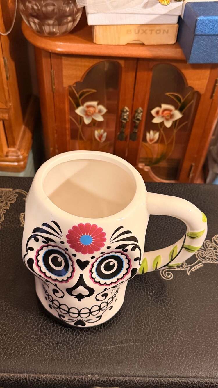 Boston Warehouse Sugar Skull Mug